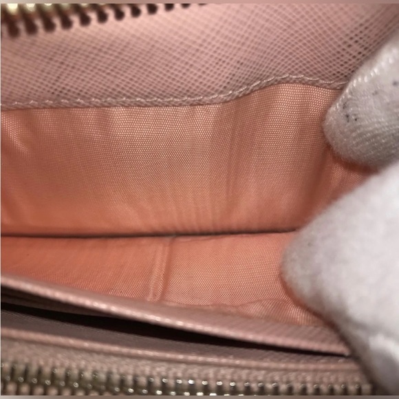 Prada Pink Saffiono Leather Long Wallet Front Bow Ribbon w Authentic Prada Card - Picture 12 of 13